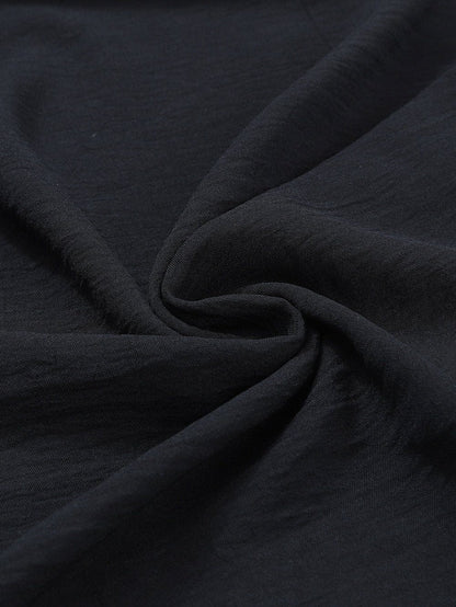 Elegant Black Smocked Square Neck Fit and Flare Jumpsuit