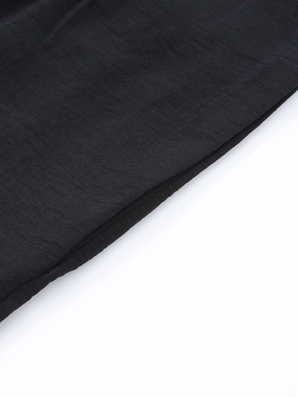 Elegant Black Smocked Square Neck Fit and Flare Jumpsuit