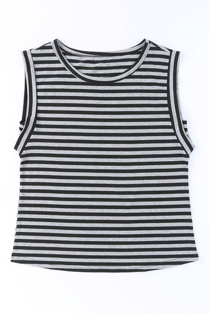 Elegant Black Striped Butterfly Sleeve Top