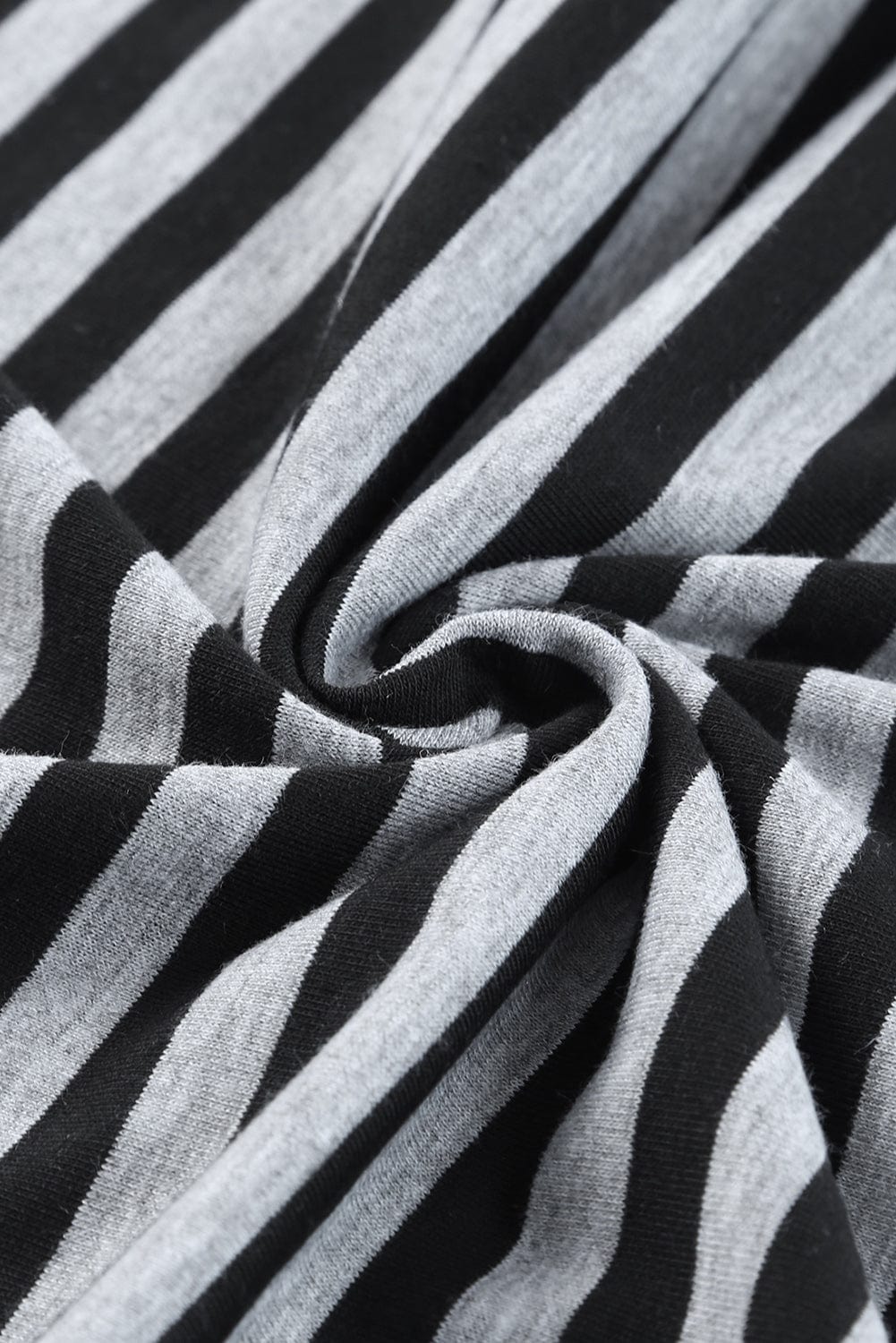 Elegant Black Striped Butterfly Sleeve Top