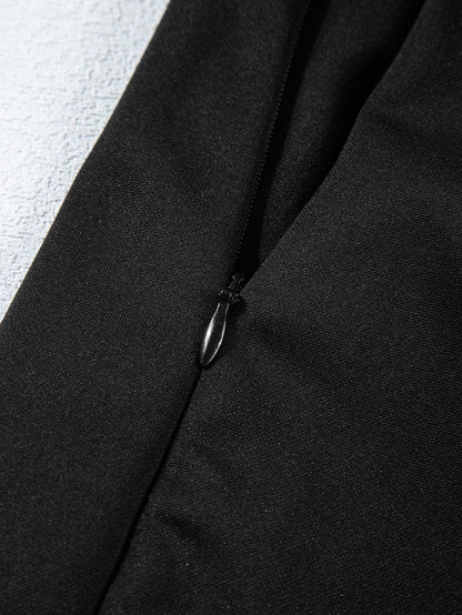 Elegant Black Tie-Waist Batwing Jumpsuit