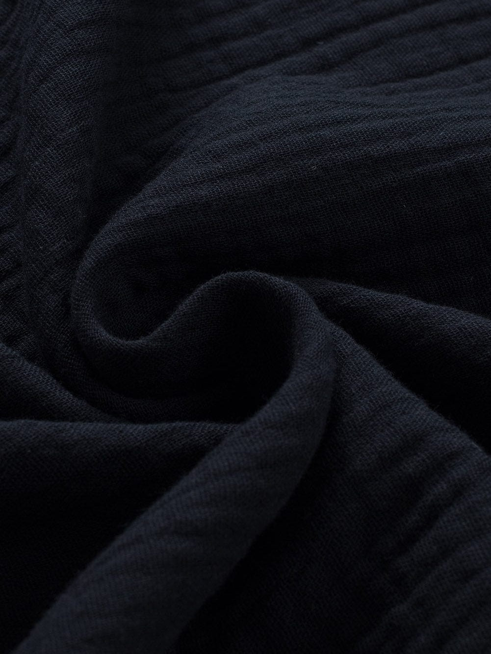 Elegant Black Tiered Ruffle Textured Blouse with Short Sleeves