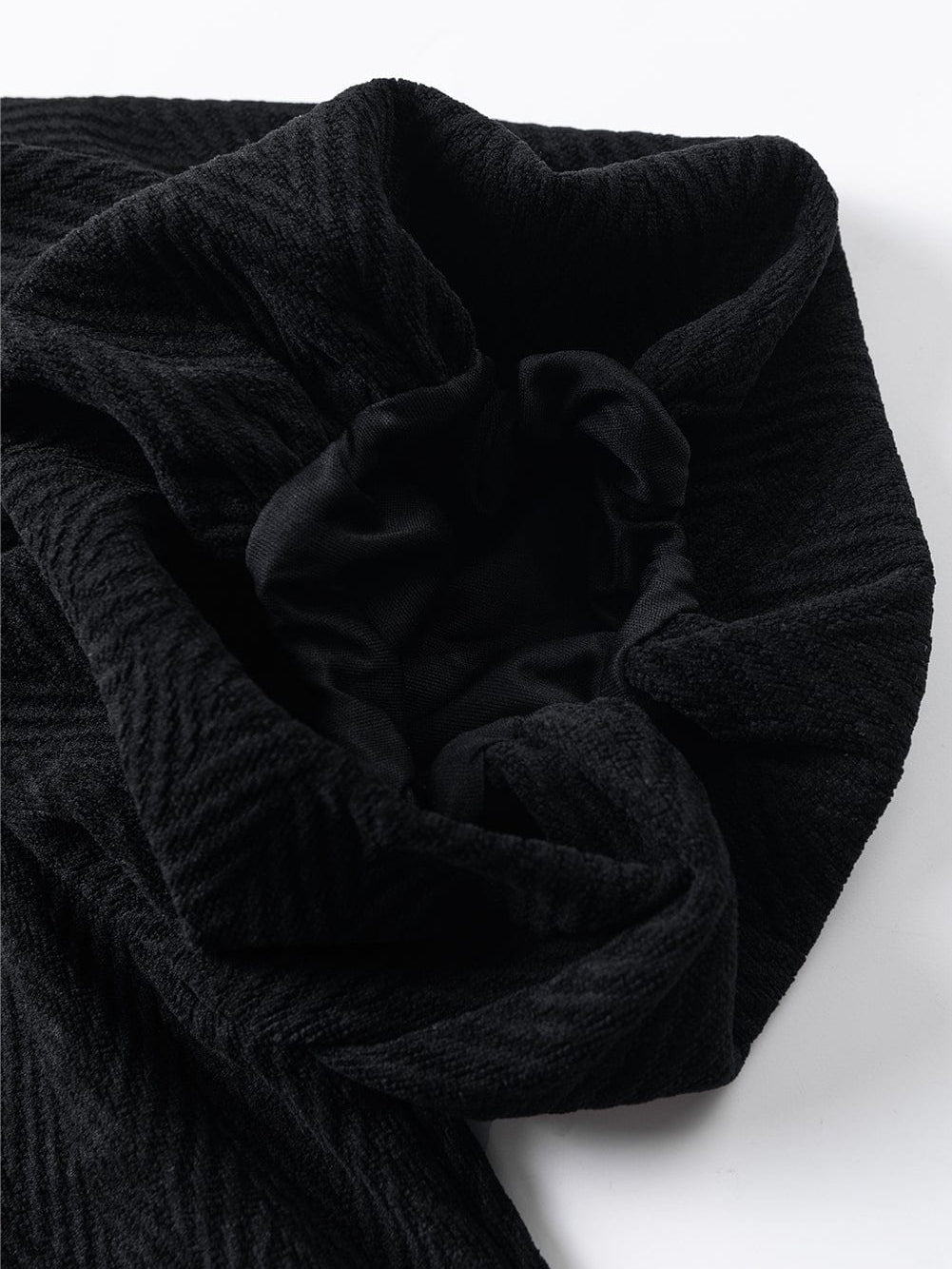 Elegant Chevron Textured Stand Neck Blouse