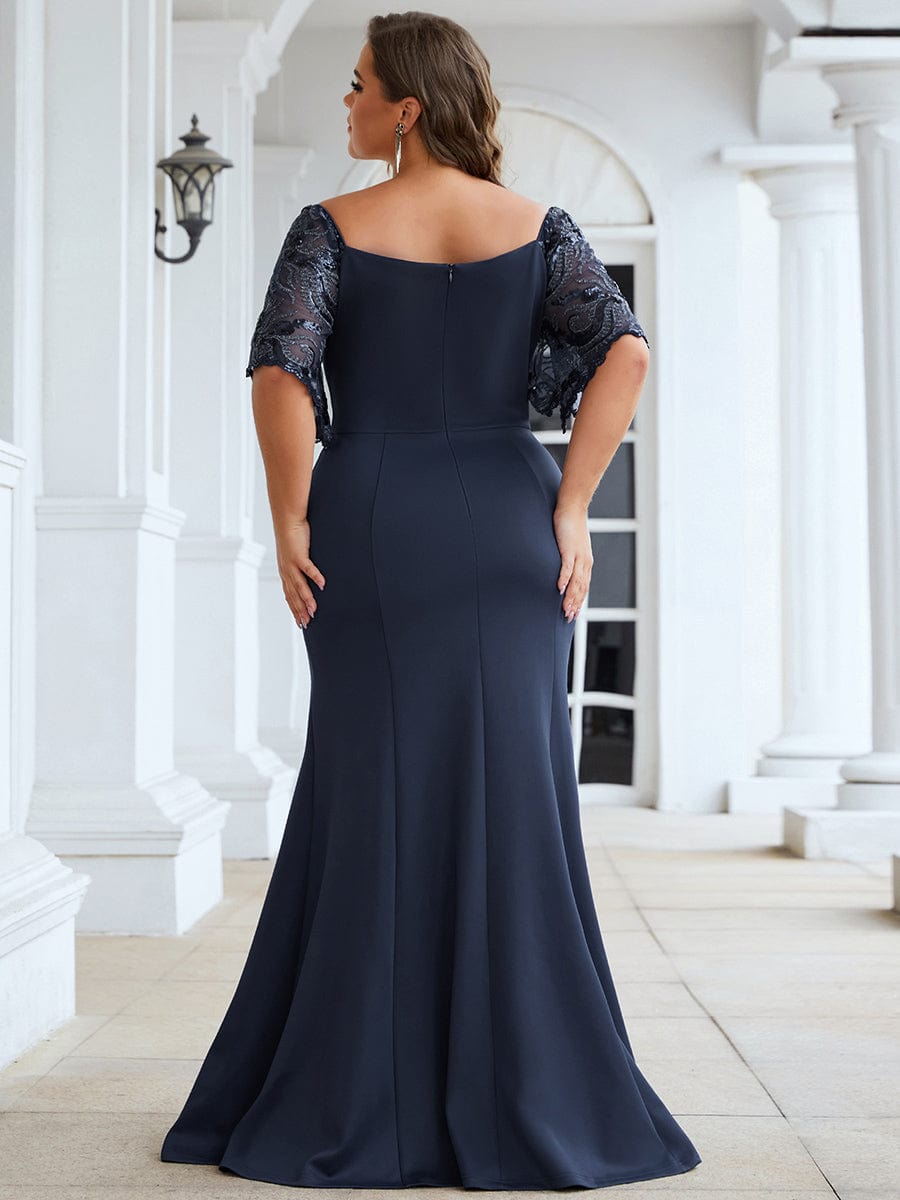 Elegant Curve Embracing V-Neck Mermaid Evening Gown