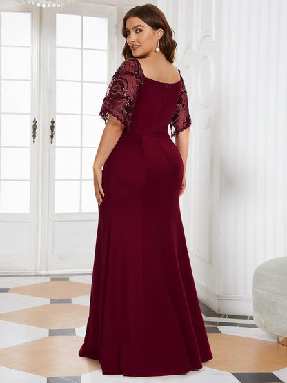 Elegant Curve Embracing V-Neck Mermaid Evening Gown