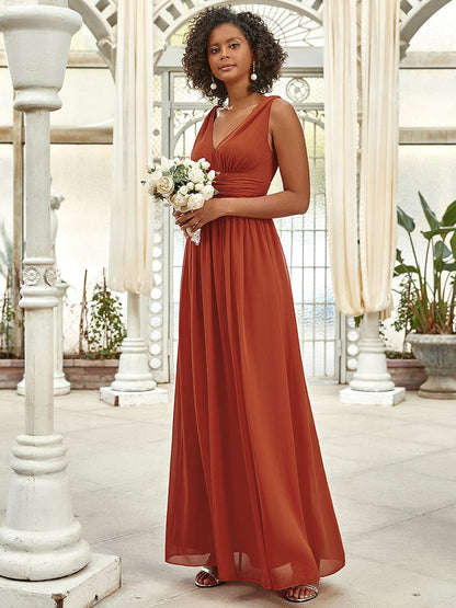 Elegant Dual V-Neck Maxi Dress for Evening Events