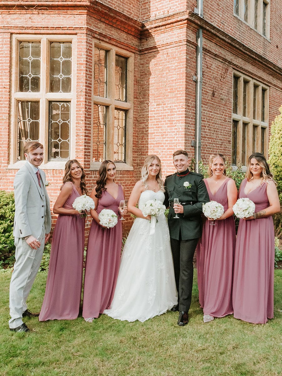 Elegant Dual V-Neck Maxi Dress for Evening Events