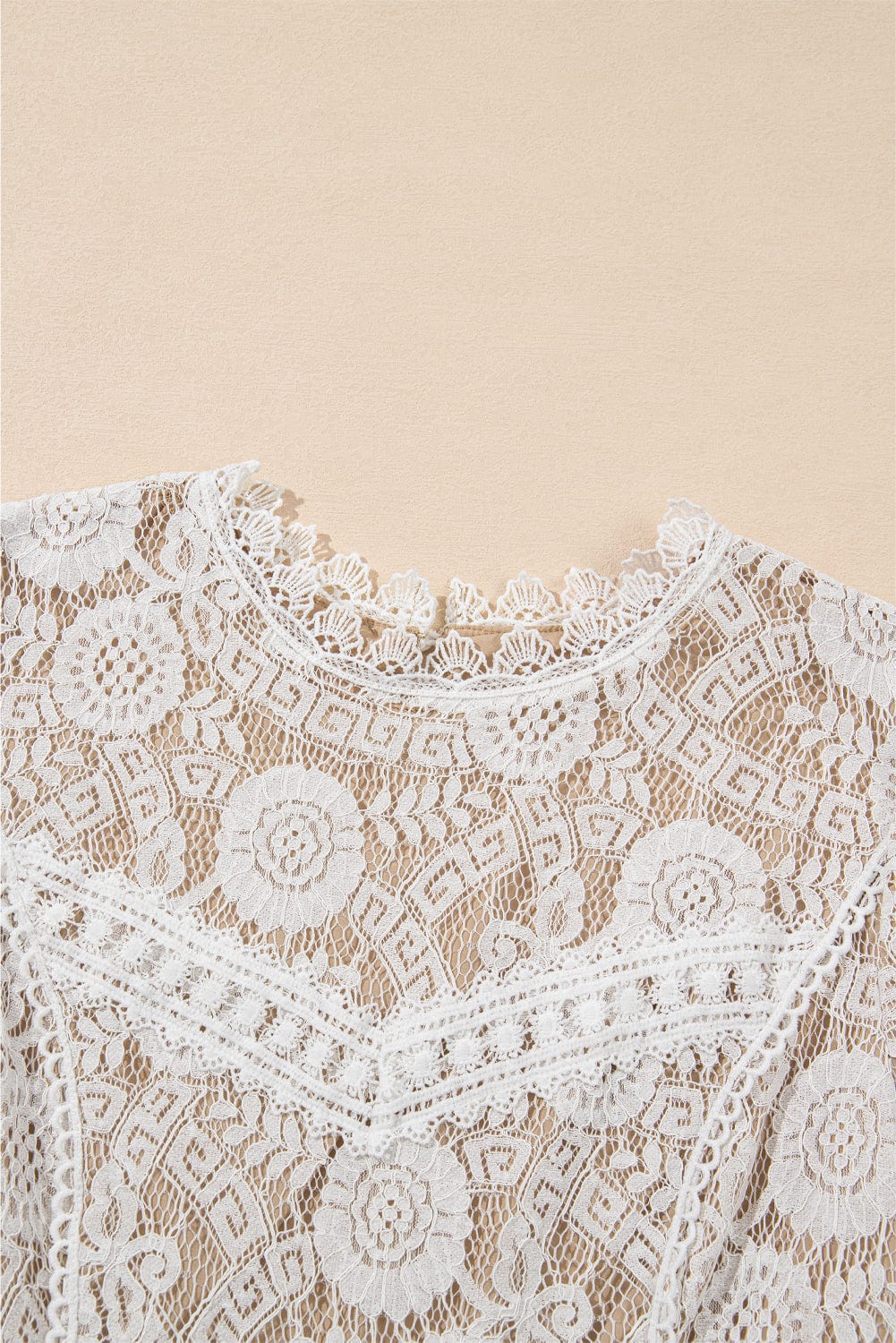 Elegant Floral Lace High Waist Chiffon Maxi Dress