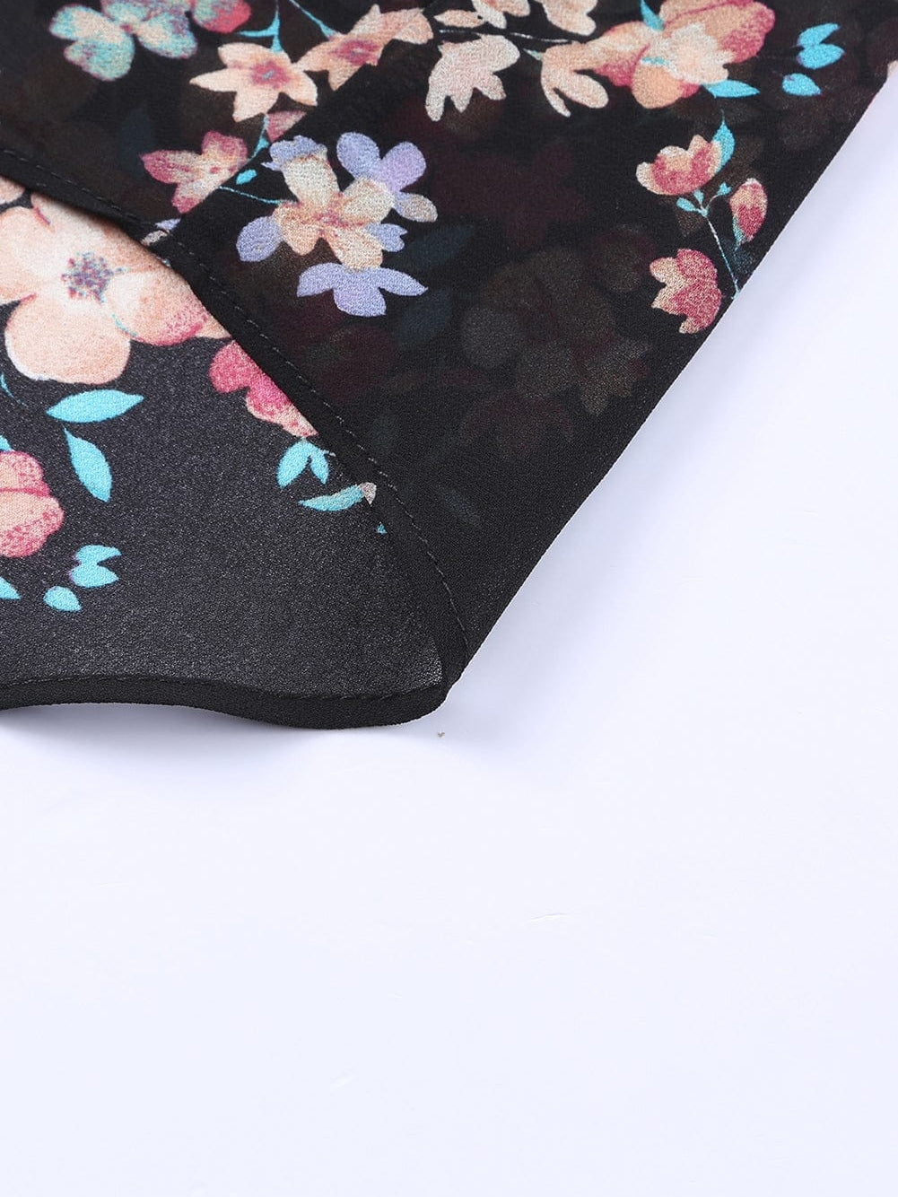 Elegant Floral Ruffled Chiffon Top