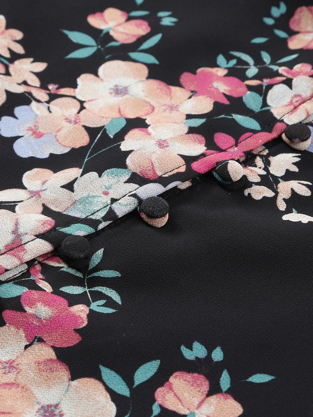 Elegant Floral Ruffled Chiffon Top