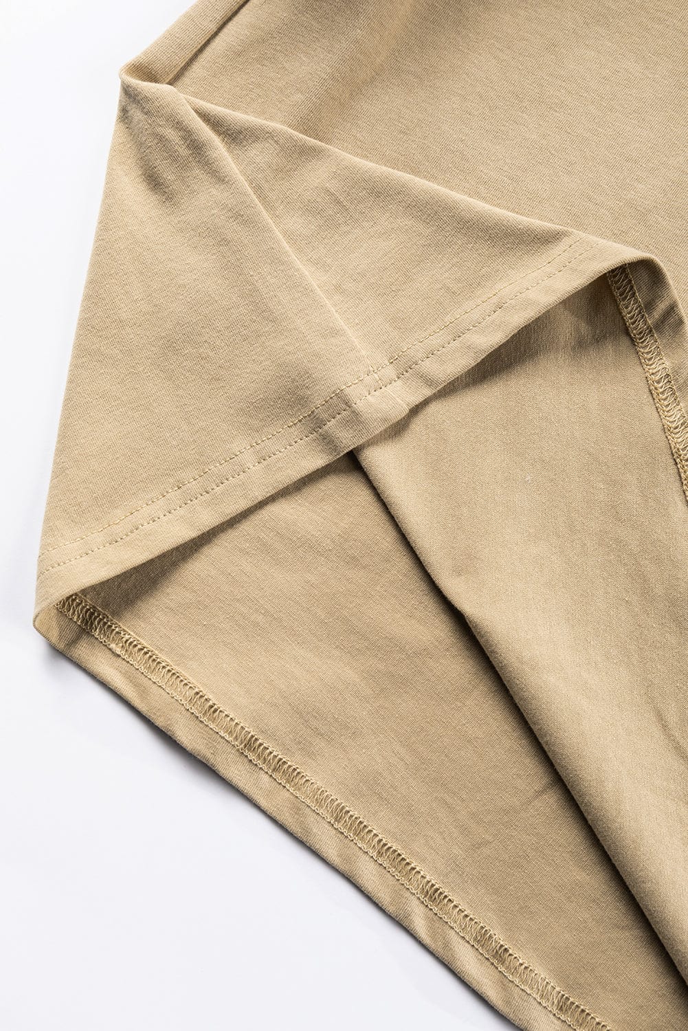 Elegant French Beige Lantern Sleeve Drop Shoulder Cotton Blouse