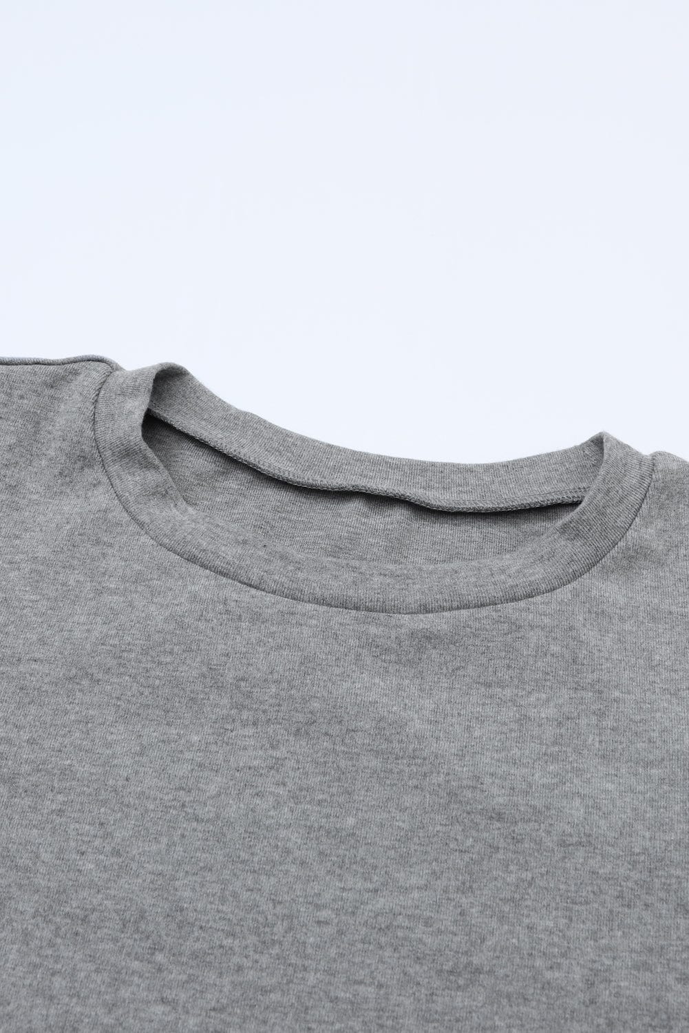 Elegant Gray Button Detail Sheath Top