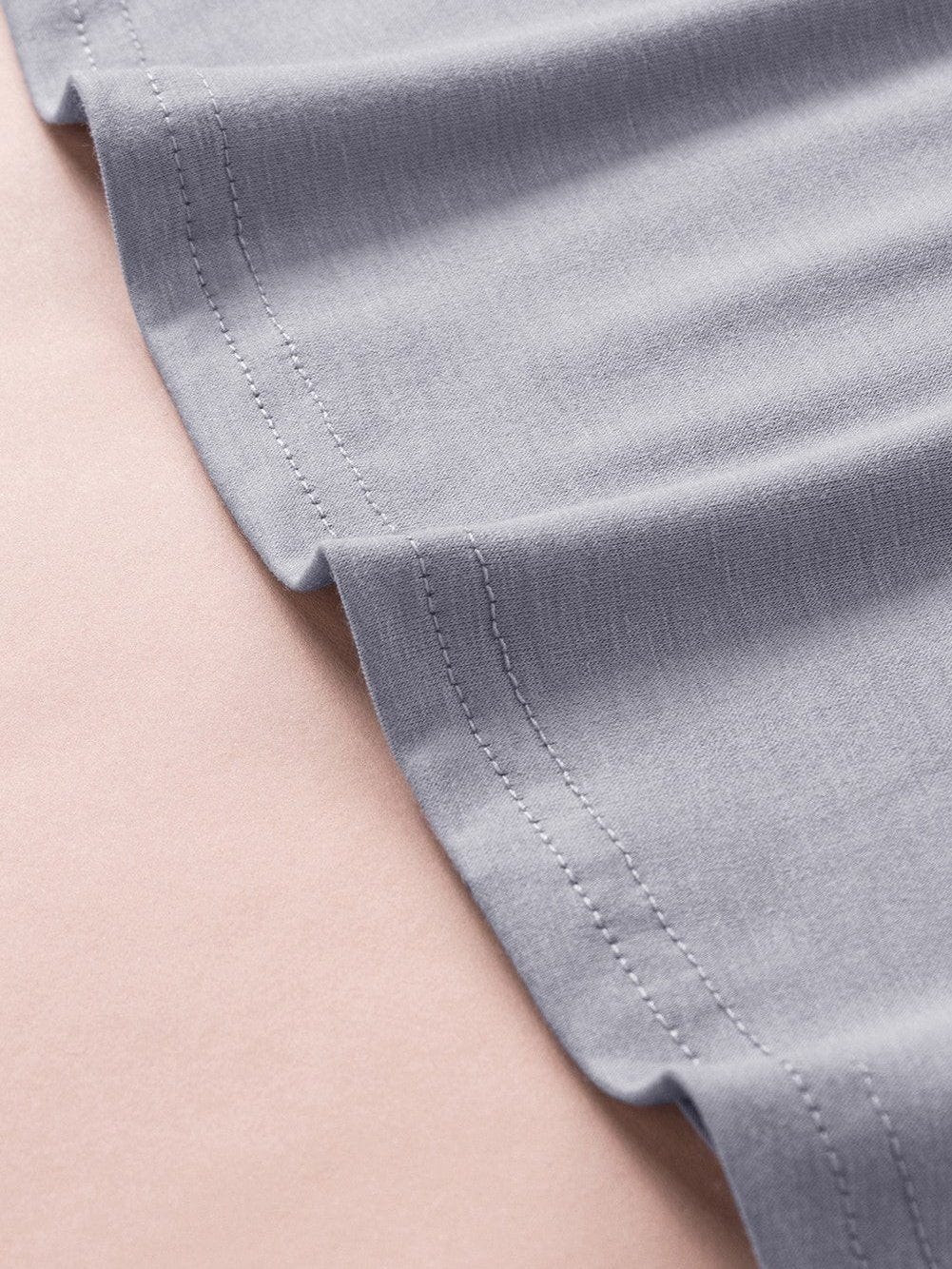 Elegant Gray Lace Trim V Neck Camisole Top