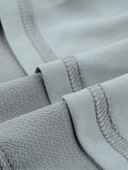 Elegant Gray V Neck Ruffle Tiered Mini Dress with Puff Sleeves