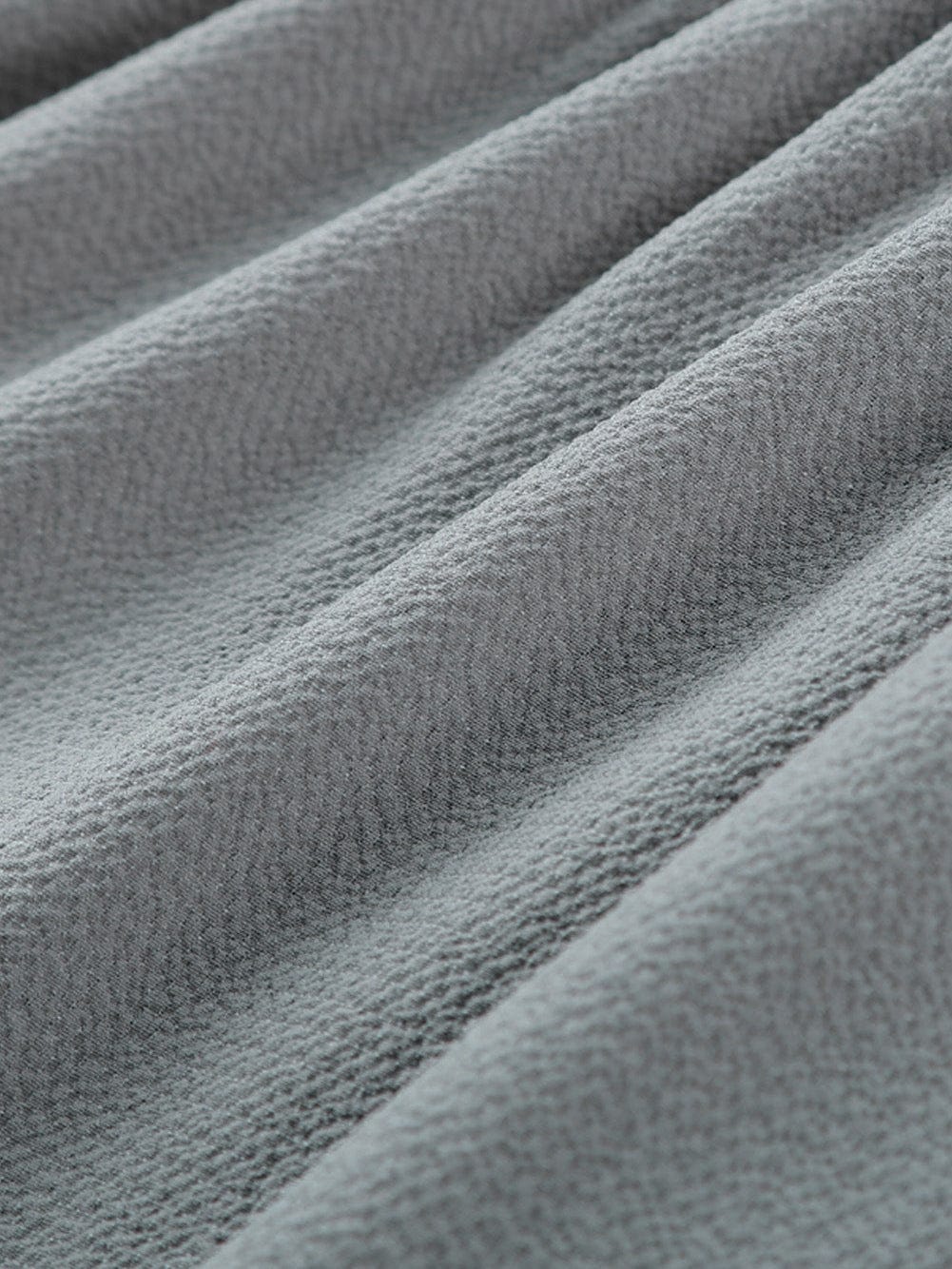 Elegant Gray V Neck Ruffle Tiered Mini Dress with Puff Sleeves