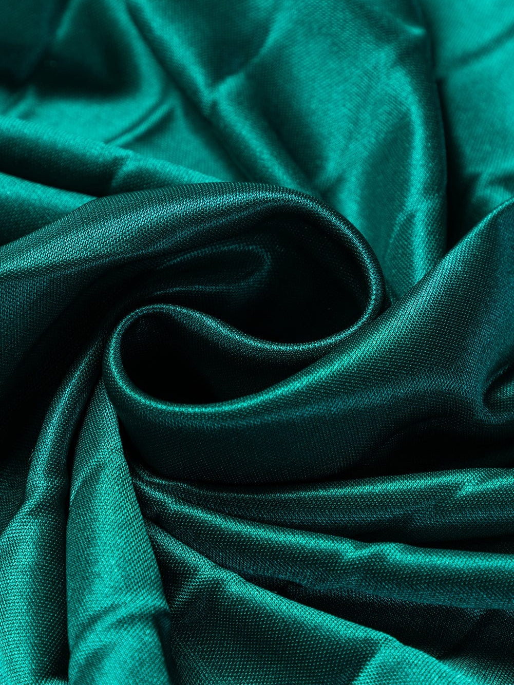 Elegant Green Satin Pleated Maxi Skirt with Elastic Waist