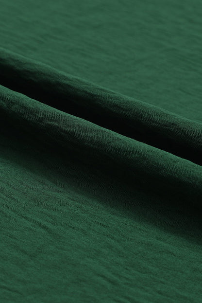 Elegant Green Smocked Square Neck Wide Leg Jumpsuit for Southern Belle Style