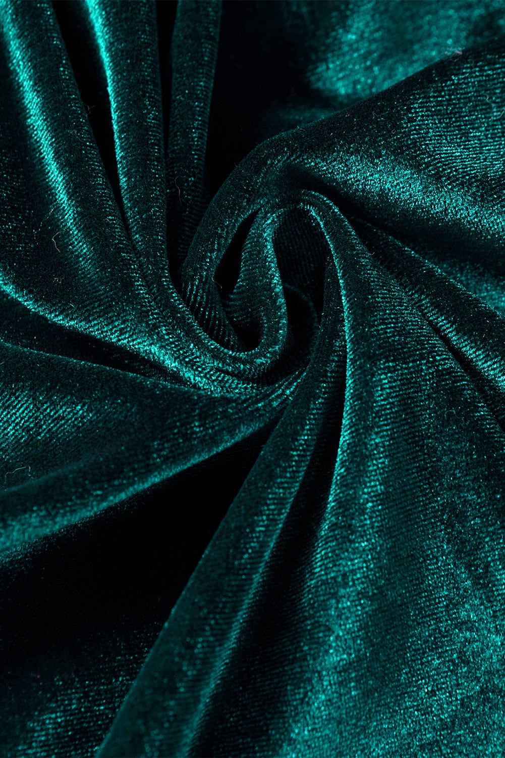 Elegant Green Velvet Ruffled Button-Up Mini Dress