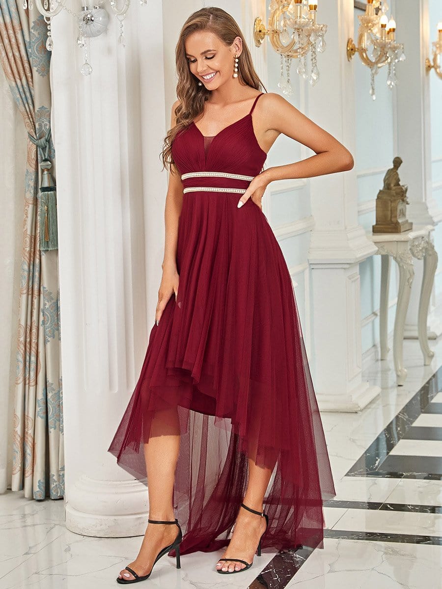 Elegant High-Low Tulle Bridesmaid Dress for Women