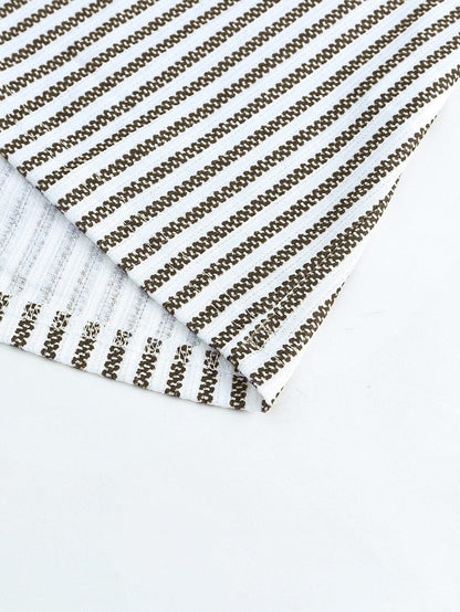 Elegant Khaki Striped Ruffle Tank Top