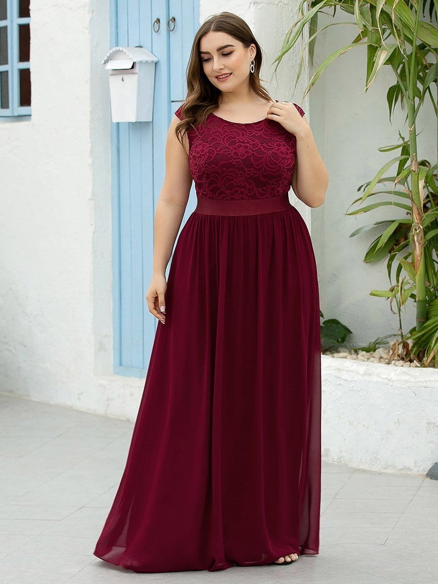 Elegant Lace Plus Size Bridesmaid Dresses