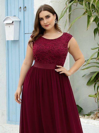 Elegant Lace Plus Size Bridesmaid Dresses