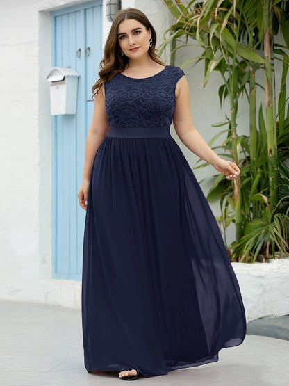 Elegant Lace Plus Size Bridesmaid Dresses