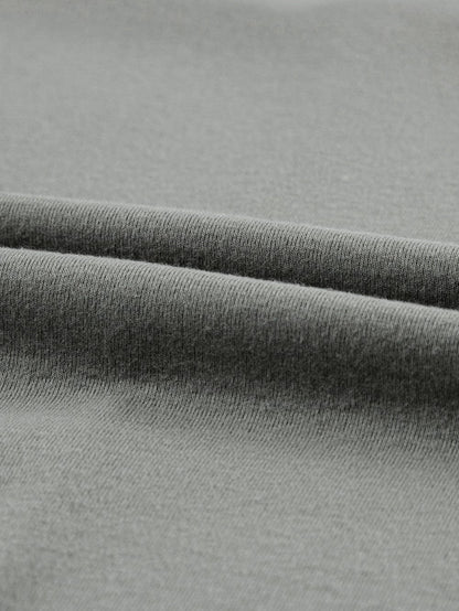 Elegant Laurel Green High Neck T-shirt Dress with Cross Seam