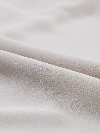 Elegant Oatmeal Lace Flutter Sleeve Maxi Dress with Empire Waist