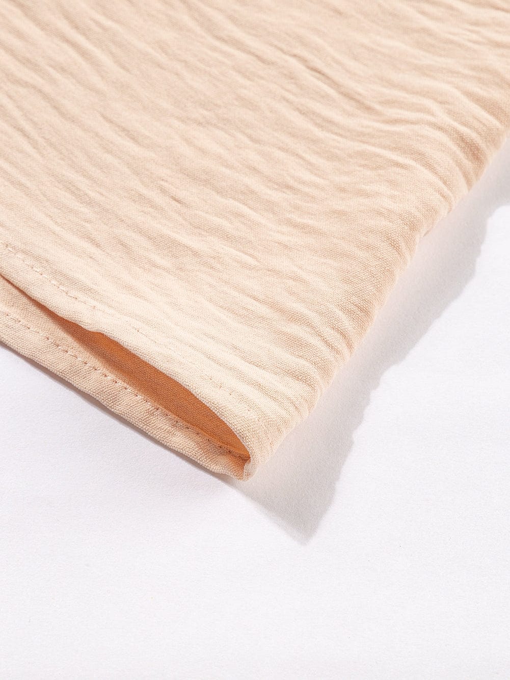 Elegant Oatmeal Tiered Maxi Dress with Crossover Back