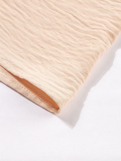 Elegant Oatmeal Tiered Maxi Dress with Crossover Back