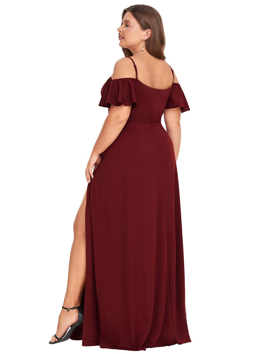 Elegant Off-Shoulder A-Line Sleeveless Knitted Evening Gown
