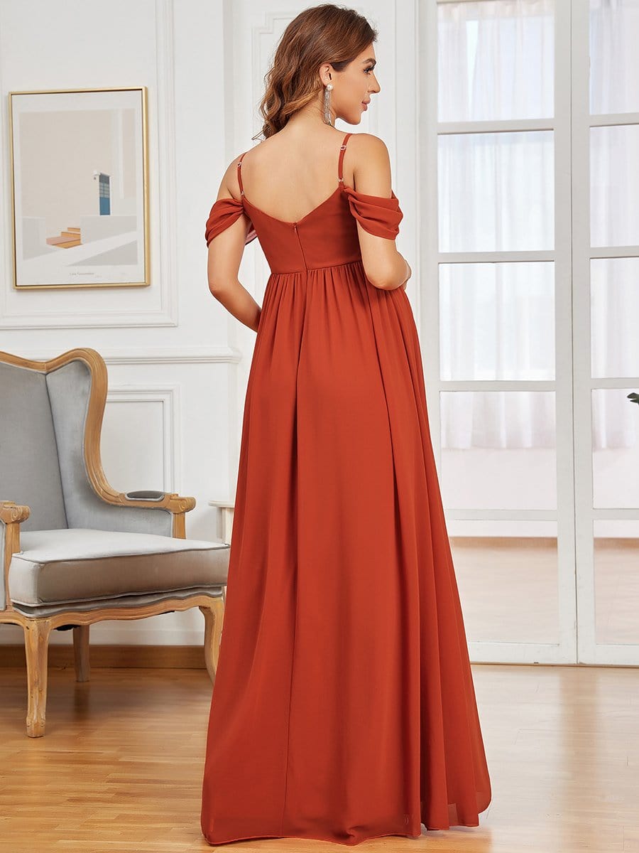 Elegant Off-Shoulder Maternity Dress