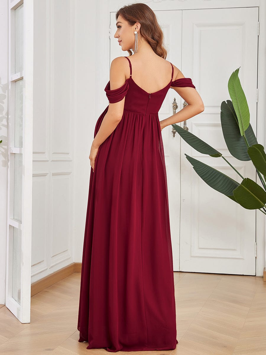 Elegant Off-Shoulder Maternity Dress