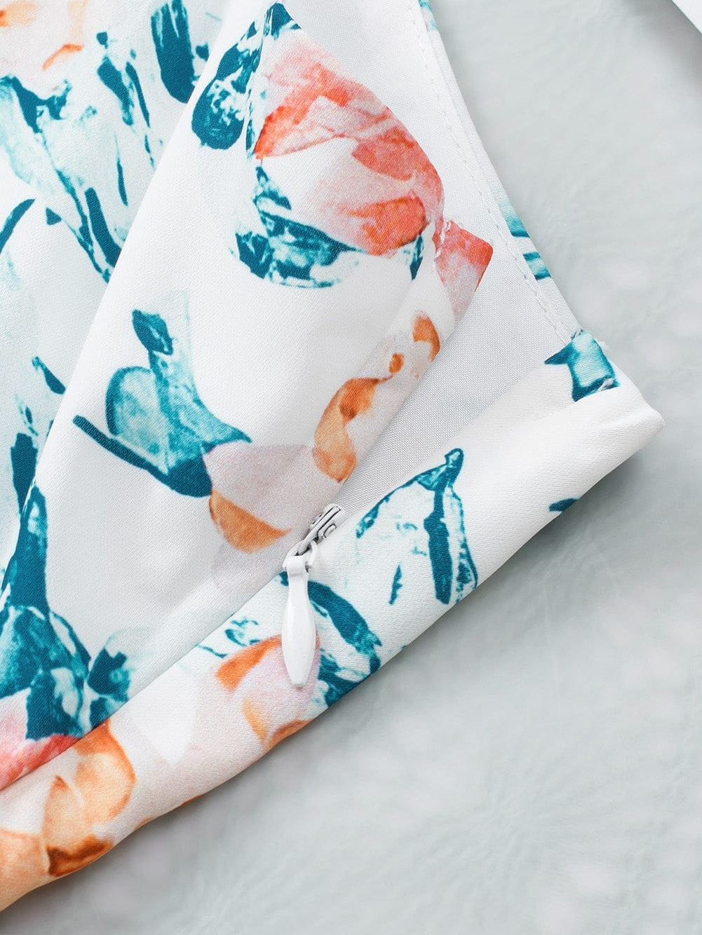 Elegant Orange Floral Wide Leg Jumpsuit with Spaghetti Straps