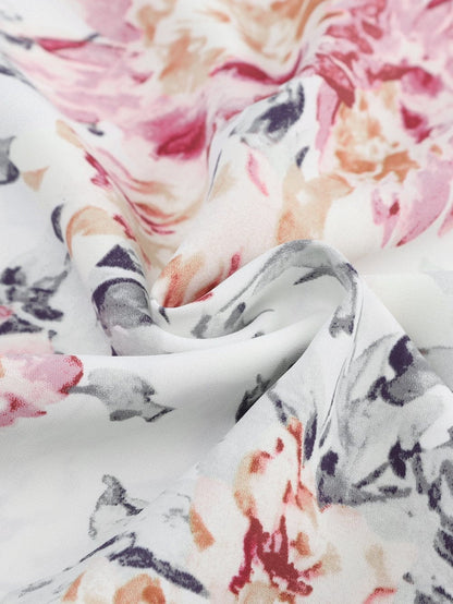 Elegant Pink Floral Lace Accent Sleeveless Top