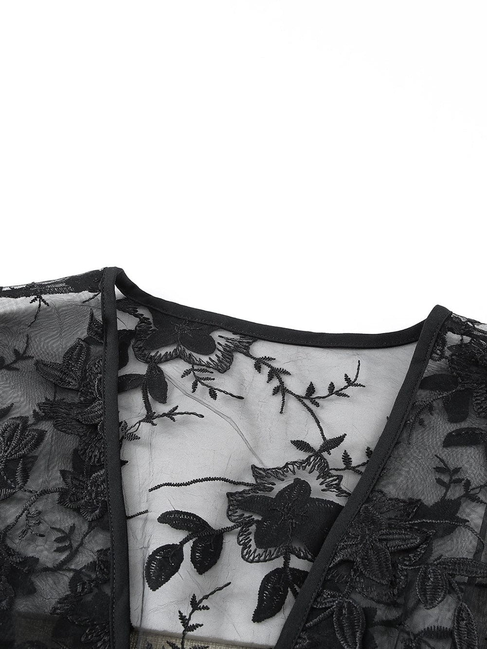 Elegant Pink Floral Lace Kimono Cover-Up