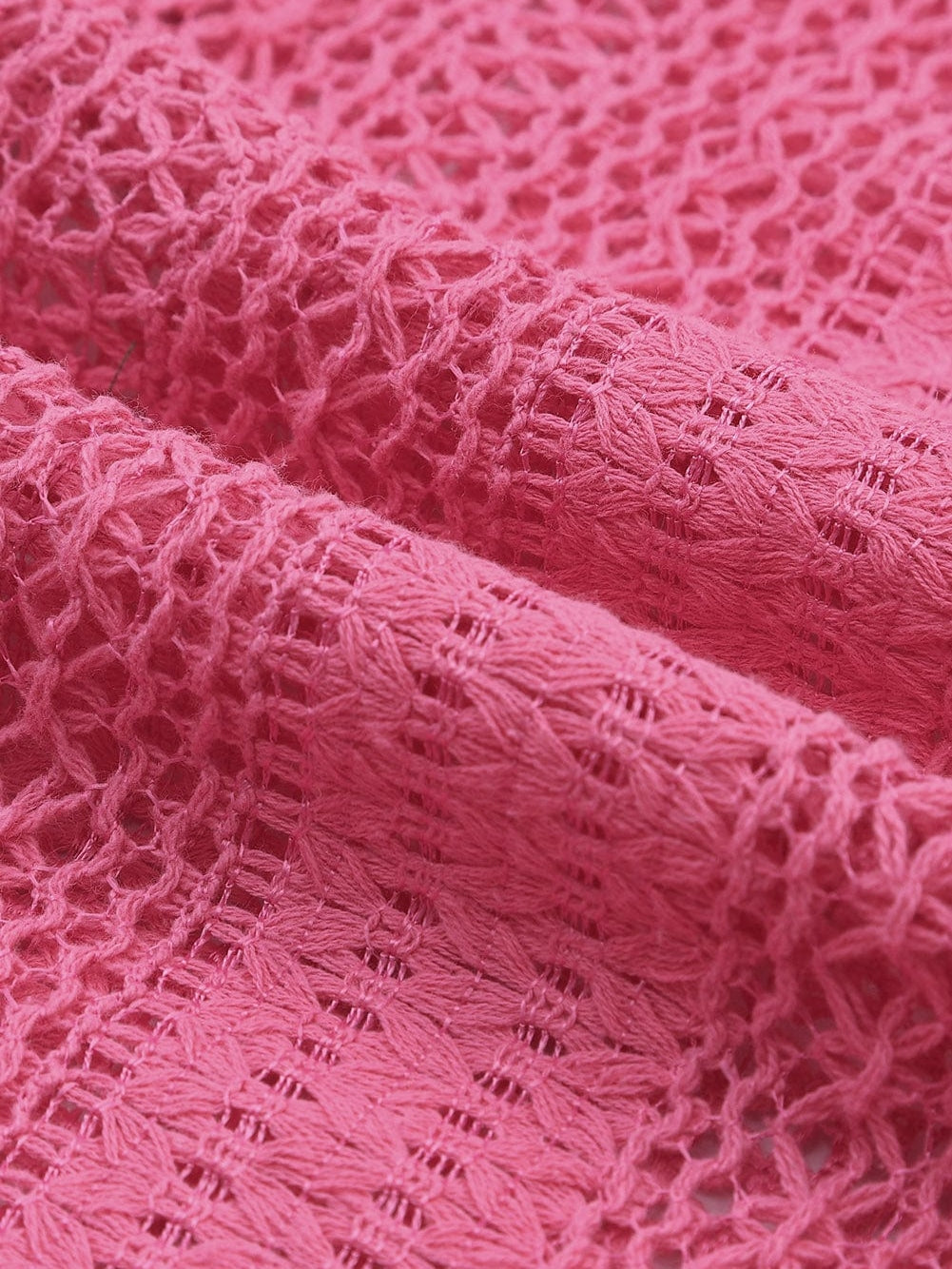 Elegant Pink Lace V-Neck Button-Up Blouse