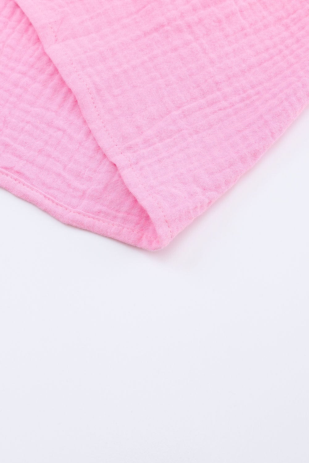 Elegant Pink Tiered Bubble Sleeve Mini Dress