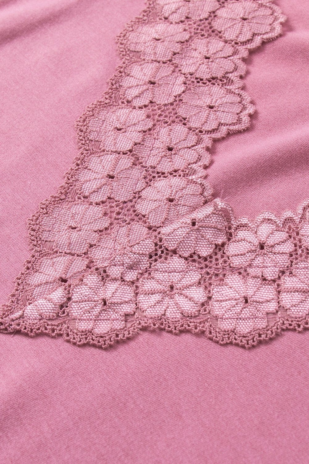 Elegant Pink V Neck Lace Camisole Top