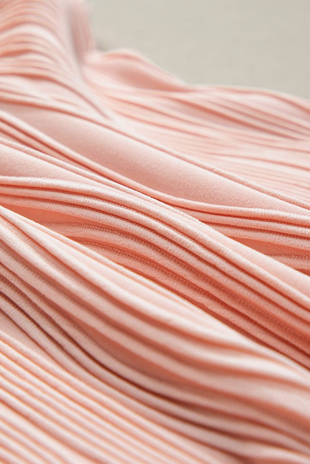 Elegant Pink Wavy Textured Short Sleeve Blouse