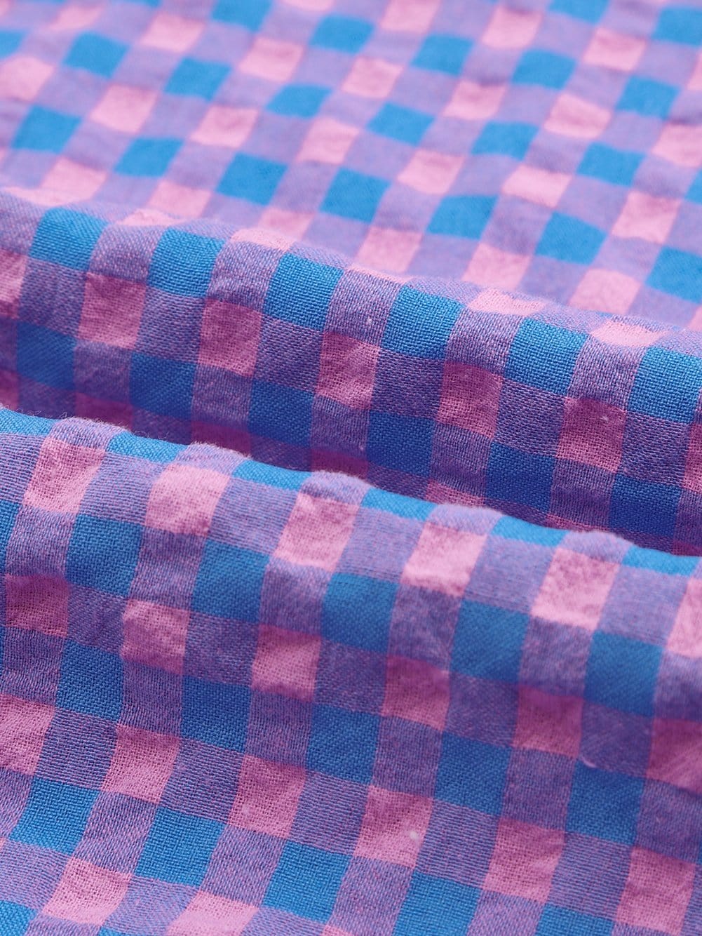 Elegant Plaid Print Purple Shirt with Button Detail