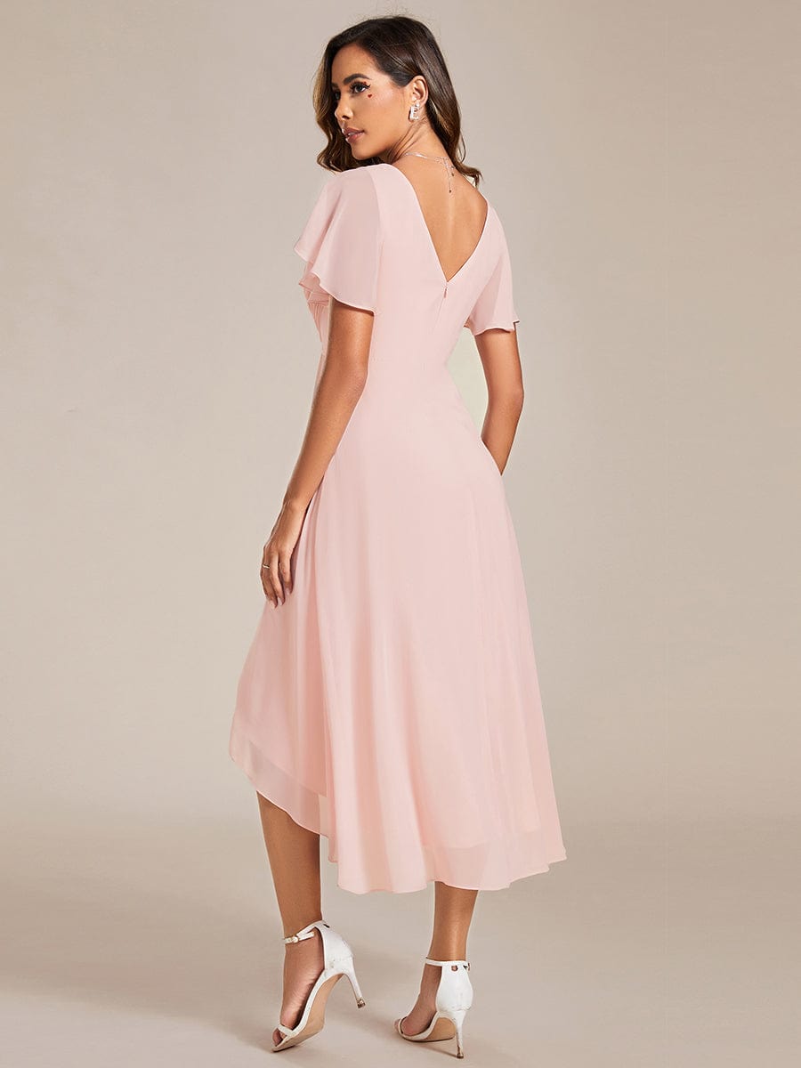 Elegant Pleated Chiffon Wedding Guest Dresses