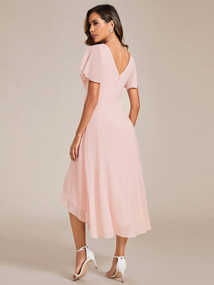 Elegant Pleated Chiffon Wedding Guest Dresses