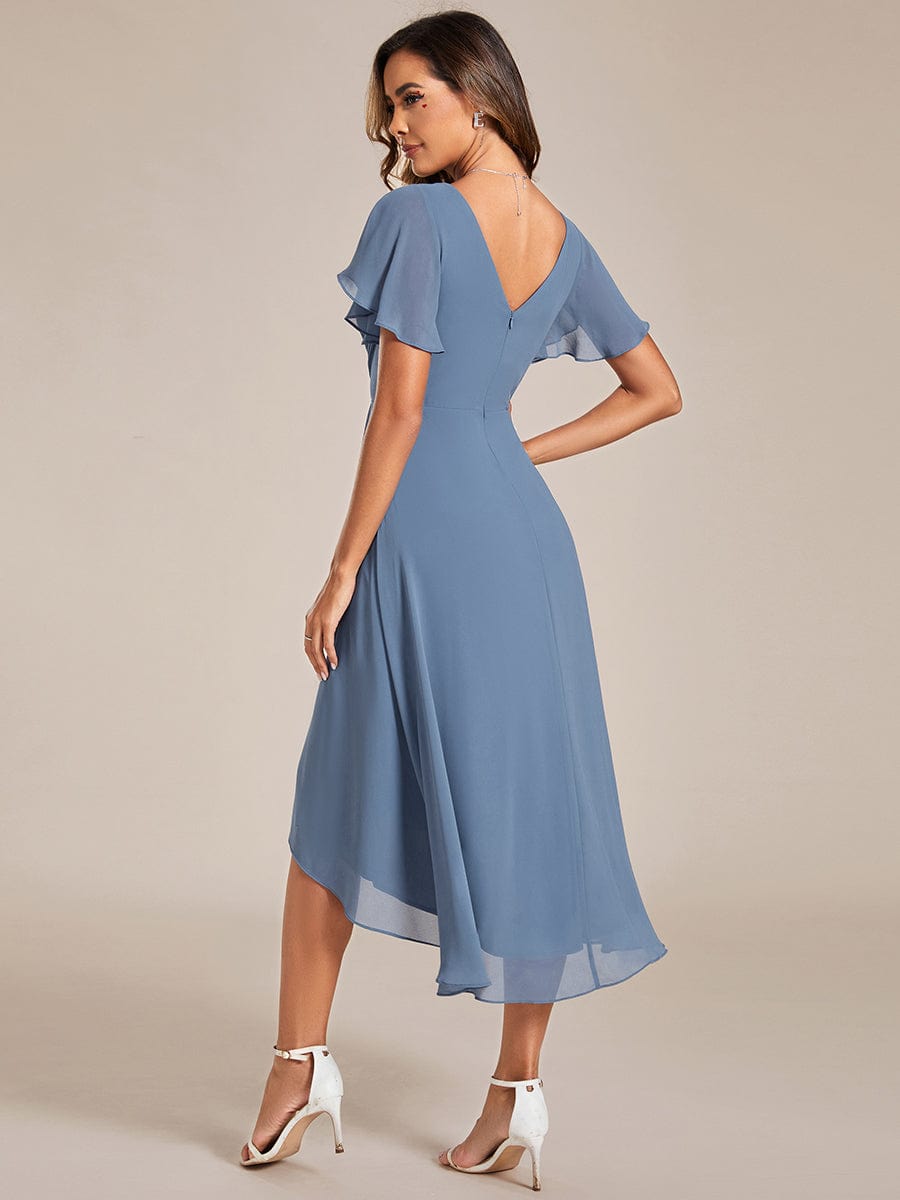 Elegant Pleated Chiffon Wedding Guest Dresses