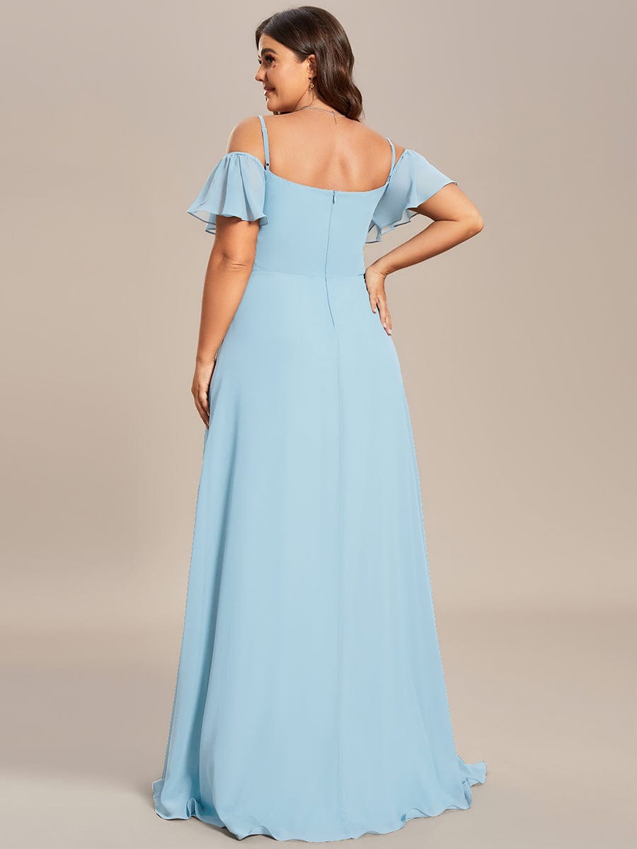 Elegant Plus Size Off-Shoulder Chiffon Bridesmaid Dress