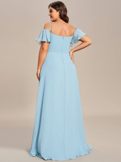 Elegant Plus Size Off-Shoulder Chiffon Bridesmaid Dress