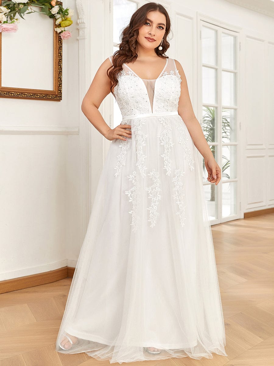 Elegant Plus Size Sleeveless Party Dress