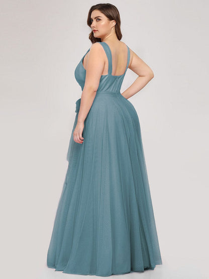 Elegant Plus Size Tulle Bridesmaid Gown for Curvy Women