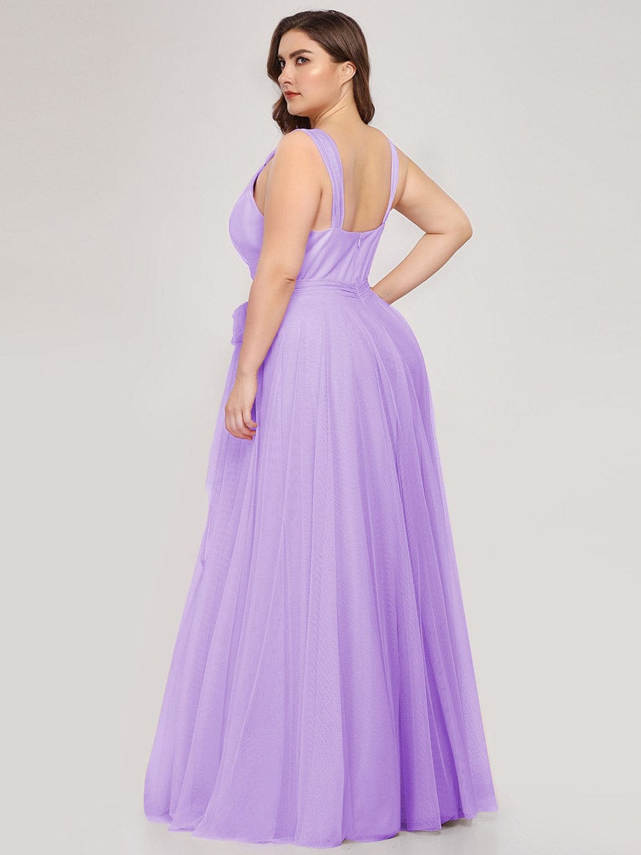 Elegant Plus Size Tulle Bridesmaid Gown for Curvy Women